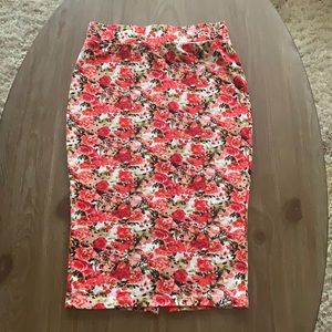 Floral Pencil Skirt